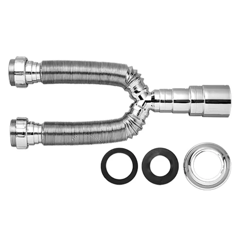 Sifão Metalizado Articulado Universal Duplo Blukit